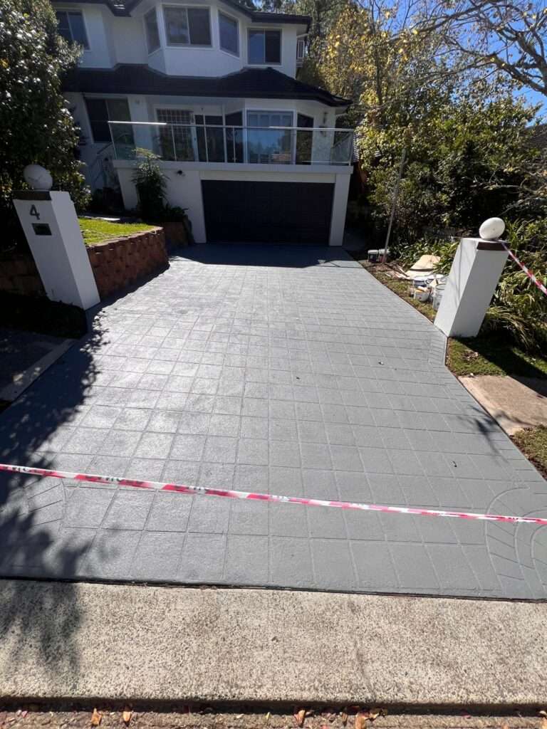 stamped concrete driveway