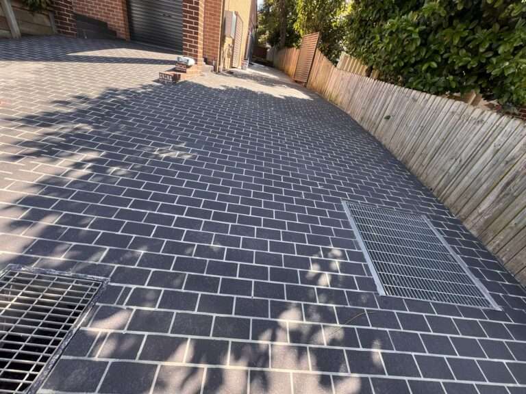 black limestone cobbles - Blue Pearl Concrete Resurfacing