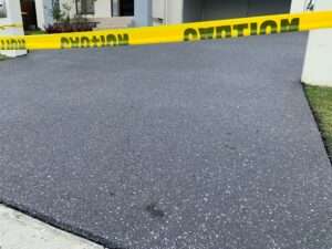 resurfaced driveway - Blue Pearl Concrete Resurfacing
