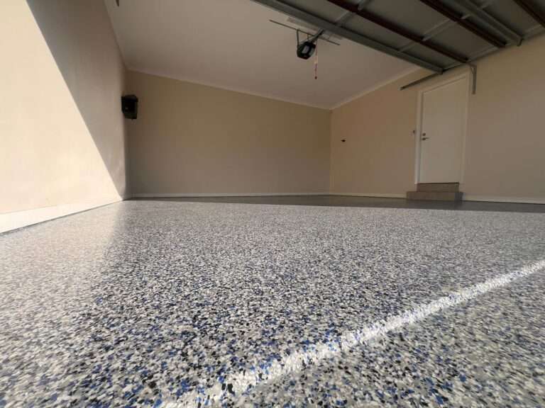 Blue Pearl Concrete Resurfacing - Epoxy flake coating system